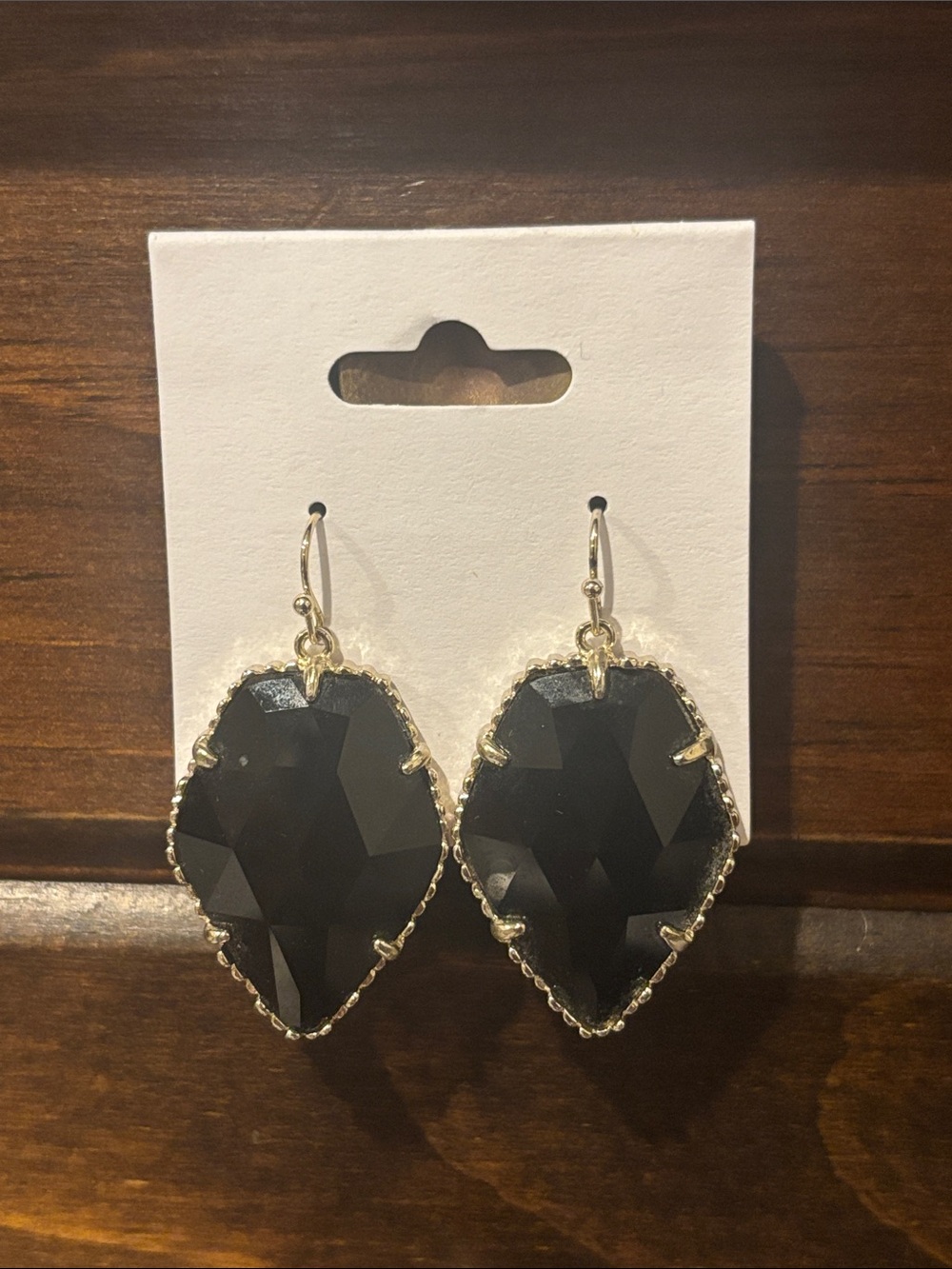 Kendra Scott Corley Onyx Gold earrings